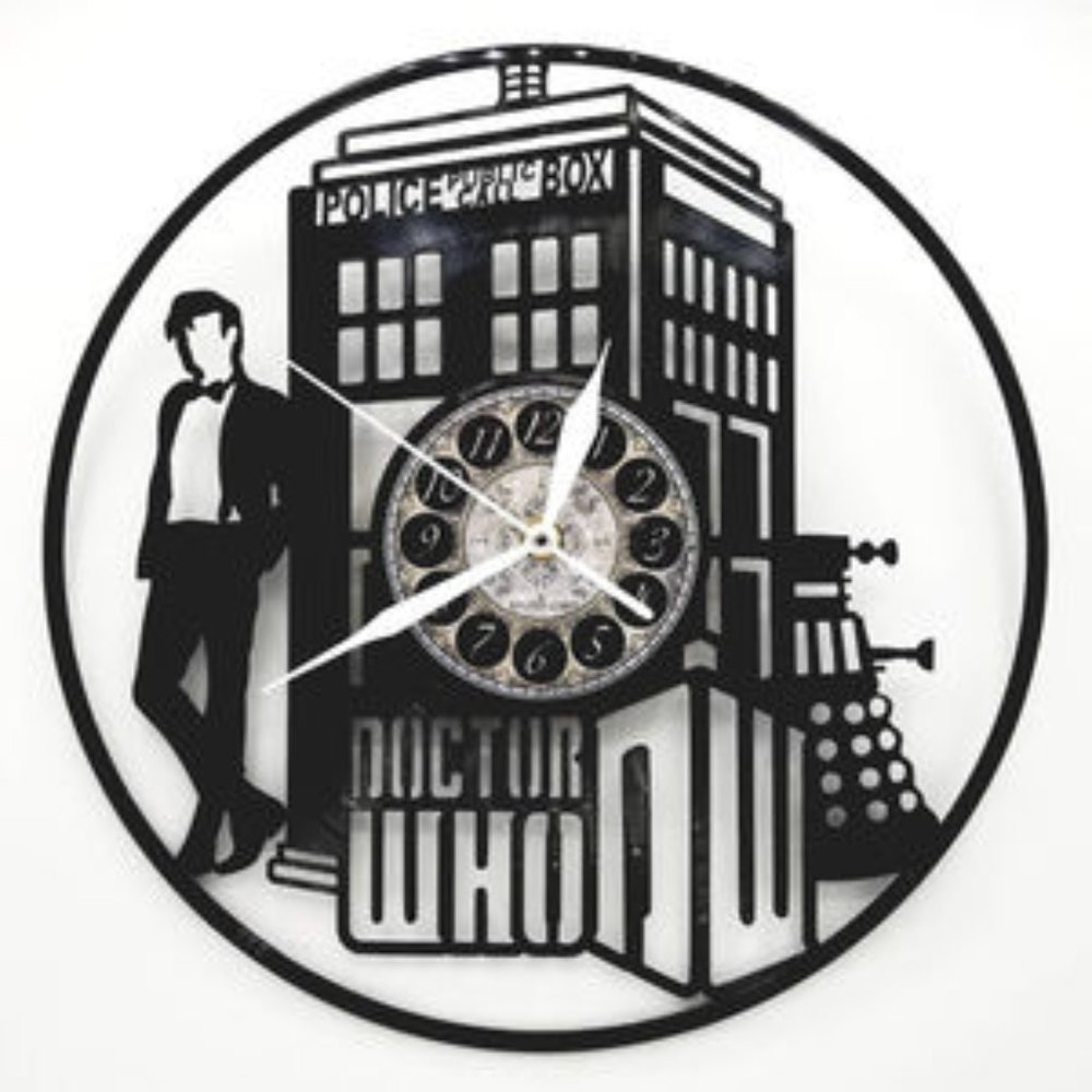 Doctor WHO vinyl record clock